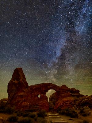 Milky Way over Turret Arch Path